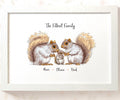 Personalised Squirrel Family Portrait