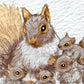 Personalised Squirrel Teacher Print – Custom Classroom Name Art