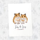 Adorable hamster love print with hearts