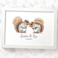 Two squirrels in love custom print