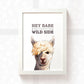 Llama Alpaca Art Print "Hey babe, take a walk on the wild side"