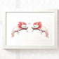 Axolotl Couple Heart Print