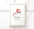 Leucistic Axolotl Personalised Print