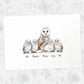 Barn owl A3 family print featuring mother and 4 children with names beneath for a unique mothers day gift