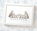 Personalised Barn Owl Family Portrait