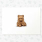 Bear Cub Woodland Animal Nursery Print