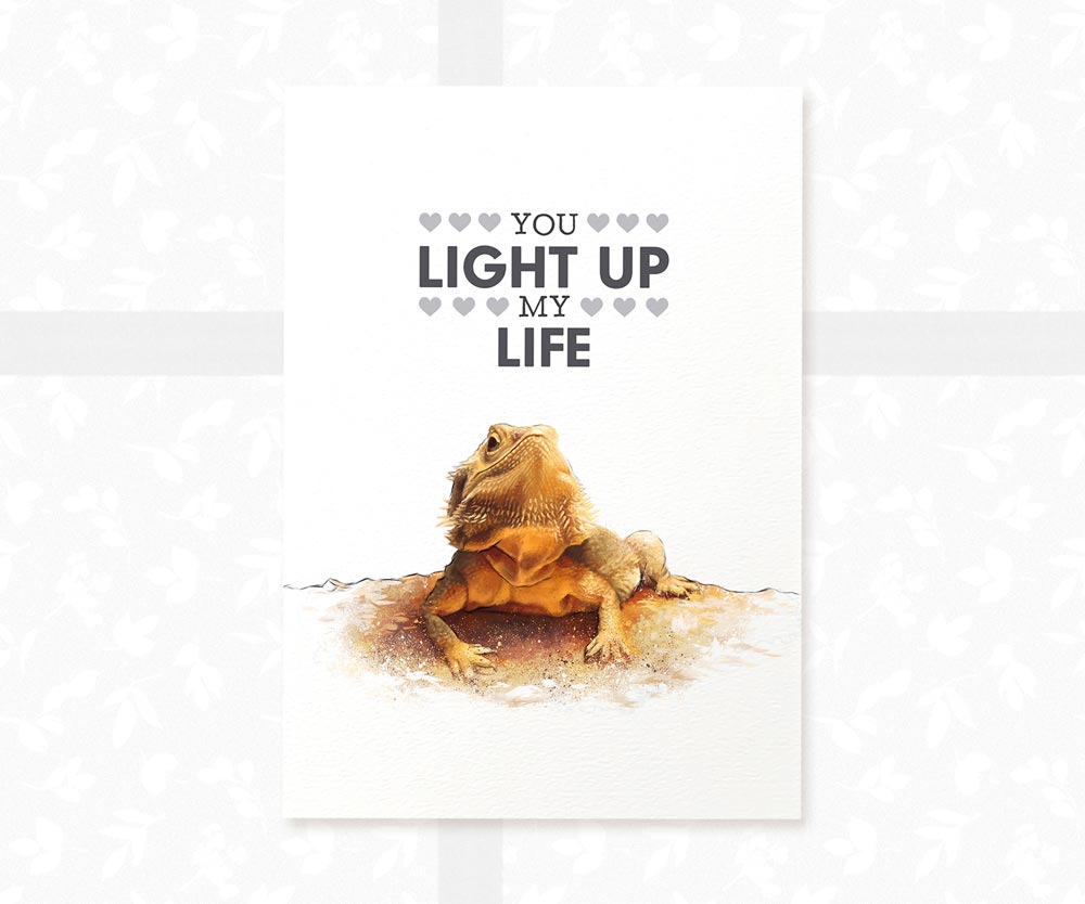 Bearded Dragon Print "You light up my life"