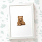 Bear Cub Woodland Animal Nursery Print