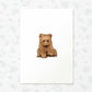 Bear Cub Woodland Animal Nursery Print