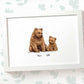 Our Family Portrait Name Gift Prints Bear Wall Art Custom Birthday Anniversary Baby Nursery Mothers Framed