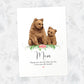 Thank You Personalised Name Gift Animal Prints Bear Wall Art Custom Mothers Day Daughter Love Grandma