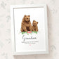Thank You Personalised Name Gift Animal Prints Bear Wall Art Custom Teacher Mum Best Friend Present