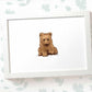 Bear Cub Woodland Animal Nursery Print