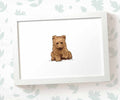 Bear Cub Woodland Animal Nursery Print