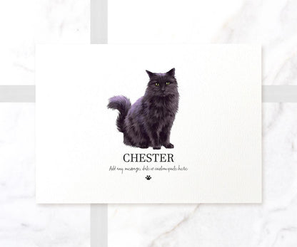 Black Cat Lover Gift Maine Coon New Pet Portrait Memorial Loss Christmas Gotcha Day Wall Art