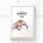 Blue Tongued Skink Print "I will always tolerate you"