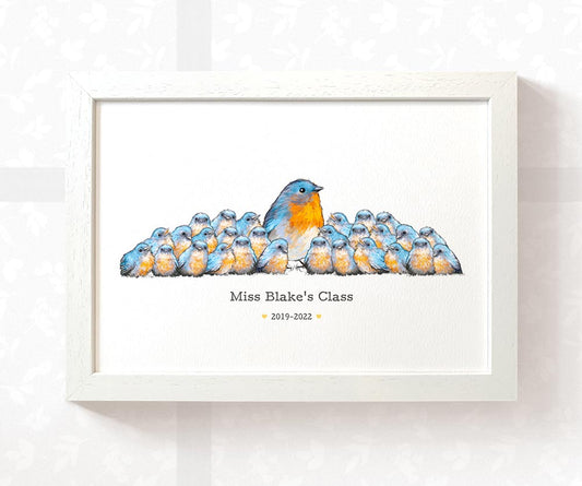 Personalised Gift For Teacher Appreciation Thank You Best Headteacher Presents Bluebird Custom Prints Meaningful Farewell Ideas