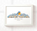 Personalised Bluebird Best Teacher Print