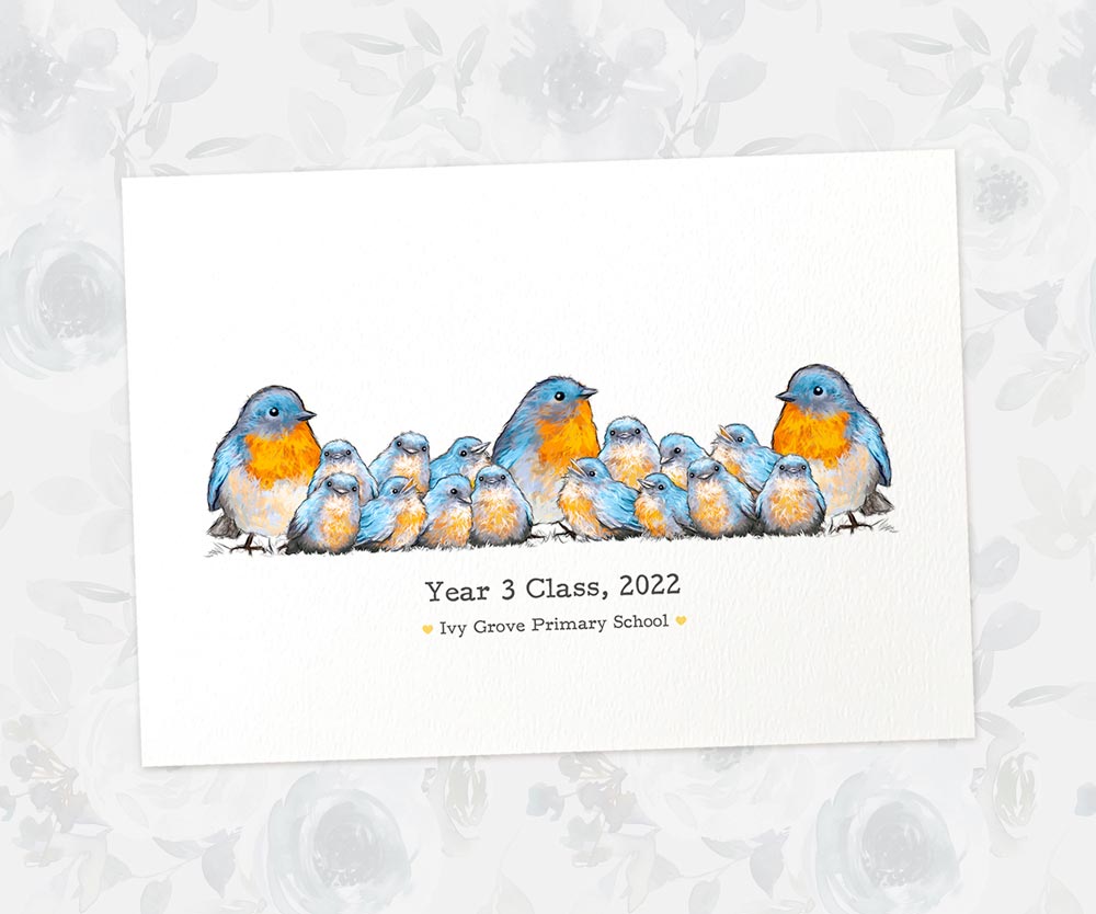 Personalised Amazing Teacher Gifts Homemade Ideas Nursery Thank You Presents Headteacher Retirement Bluebird Custom Animal Prints