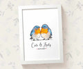 Personalised Bluebird Wedding Anniversary Print