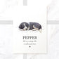 Border Collie Dog Puppy New Pet Portrait Memorial Loss Christmas Gift Name Custom Wall Art Print