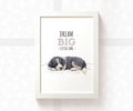 Border Collie Dog  Nursery Print "Dream Big Little One"