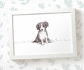 Border Collie Puppy Nursery Print