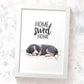 Border Collie Dog Print "Home Sweet Home"