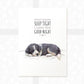 Border Collie Dog  Nursery Print "Sweet Dreams"