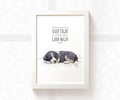 Border Collie Dog  Nursery Print "Sweet Dreams"