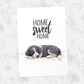 Border Collie Dog Print "Home Sweet Home"