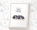 Border Collie Dog Print "Enjoy the Simple Pleasures"