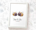 Personalised Bumblebee Wedding Anniversary Print