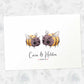 Paper Anniversary Personalised Wedding Name Gift Animal Prints Bumble Bee Art Custom Newlywed Parents Grandparents Golden