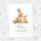 Thank You Personalised Name Gift Animal Prints Rabbit Wall Art Custom Mothers Day Daughter Love Grandma