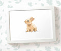 Rabbit Woodland Animal Nursery Print