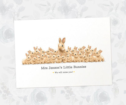 Personalised Amazing Teacher Gifts Homemade Ideas Nursery Thank You Presents Headteacher Retirement Rabbit Custom Animal Prints