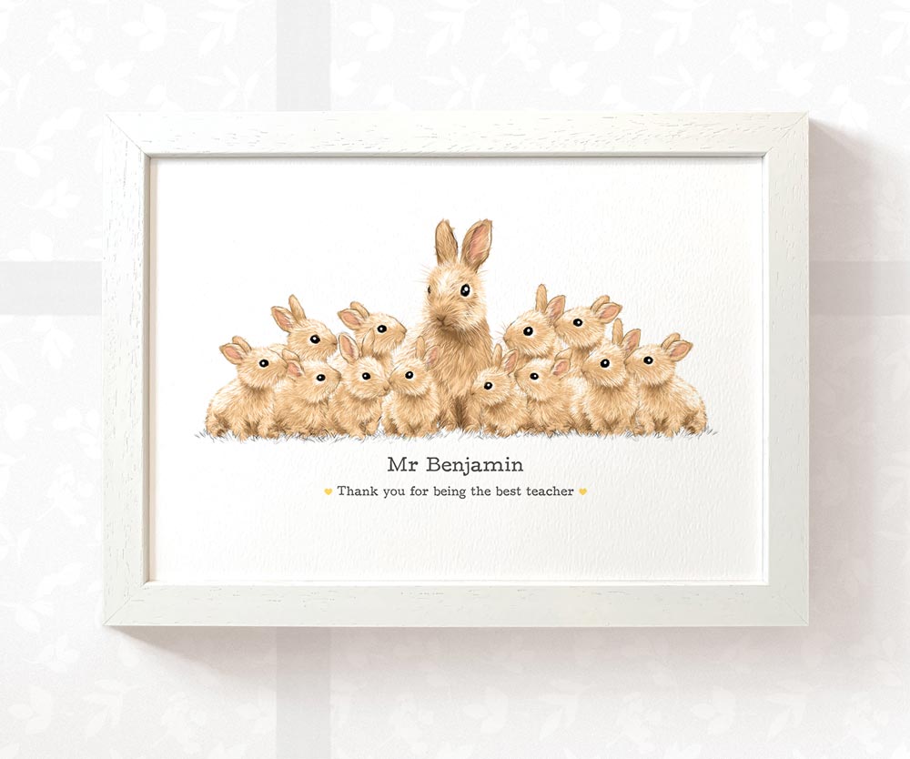 Best Small Gifts For Teachers Farewell End Of Term Leaving Presents Nursery Thank You Rabbit Prints