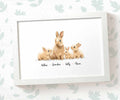 Personalised Bunny Rabbit Family Portrait