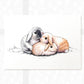 Rabbit Family of Three Print
