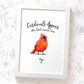 Bird Memorial Name Personalised Parent Loss Gift Prints Cardinals Appear Wall Art Custom Remembrance Mother Father