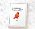 Cardinal Bereavement Gift Personalised With Name