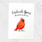 Bird Memorial Name Parent Loss Funeral Gift Prints Cardinals Appear Wall Art Handmade Sympathy Grandma Grandad