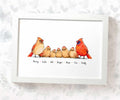 Personalised Cardinal Family Portrait