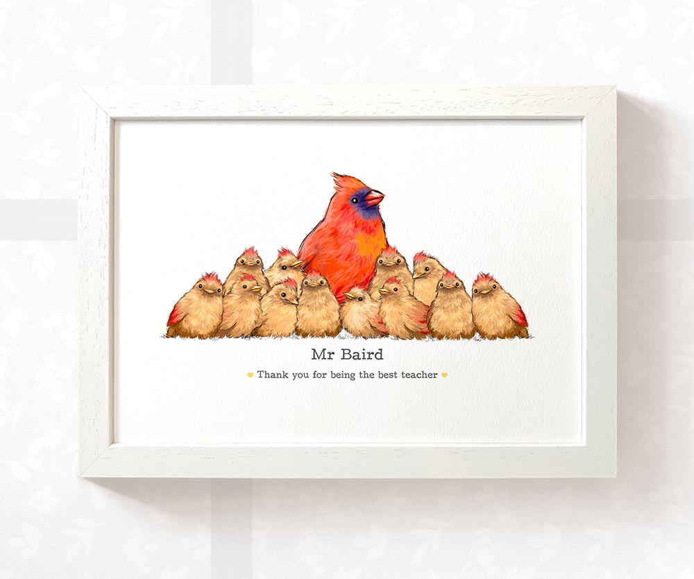 Best Small Gifts For Teachers Farewell End Of Term Leaving Presents Nursery Thank You CARDINAL Prints