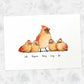 Cardinal A3 family print featuring mother and 4 children with names beneath for a unique mothers day gift