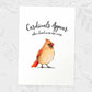 Bird Memorial Name Remembrance Memoriam Funeral Present Prints Cardinals Appear Wall Art Sympathy Mum Dad Gift