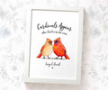 Two Cardinals Bereavement Gift Personalised With Names