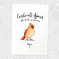 Bird Memorial Name Personalised Parent Loss Gift Prints Cardinals Appear Wall Art Custom Sympathy Grandma Grandad