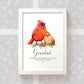 Bird Thank You Personalised Name Gift Prints Cardinal Wall Art Custom Fathers Day Dad Grandad Present